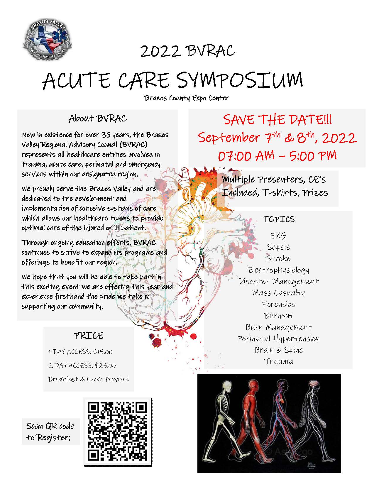 2022 BVRAC ACUTE CARE SYMPOSIUM

Brazos County Expo Center

SAVE THE DATE!!! September 7th & 8th, 2022 07:00 AM – 5:00 PM