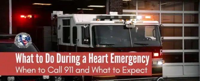 Heart emergency warning signs and when to call 911 in the Brazos Valley emergency response guide