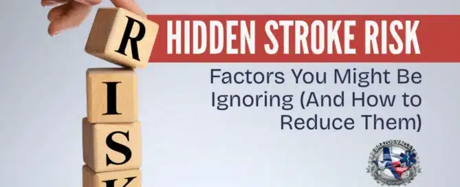 Hidden stroke risk factors blog image with stacked risk blocks and BVRAC logo