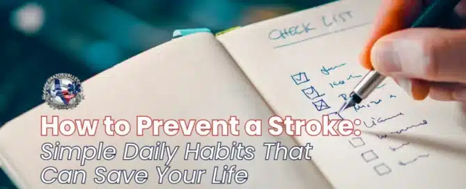 Notebook checklist for stroke prevention daily habits
