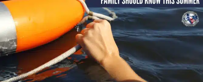 Drowning prevention tips for Texas families with a life ring in the water